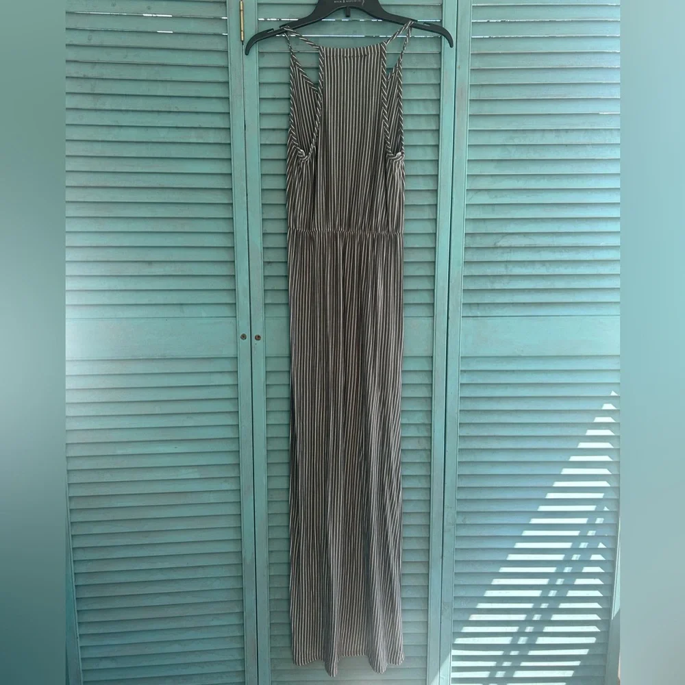 Duetime Maternity Striped Maxi Dress - Picture 5 of 5
